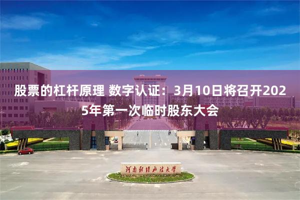 股票的杠杆原理 数字认证：3月10日将召开2025年第一次临时股东大会