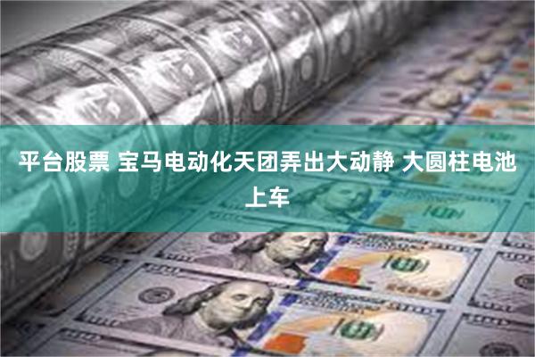 平台股票 宝马电动化天团弄出大动静 大圆柱电池上车