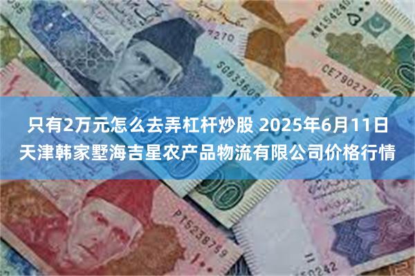 只有2万元怎么去弄杠杆炒股 2025年6月11日天津韩家墅海吉星农产品物流有限公司价格行情