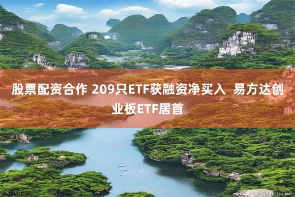 股票配资合作 209只ETF获融资净买入  易方达创业板ETF居首