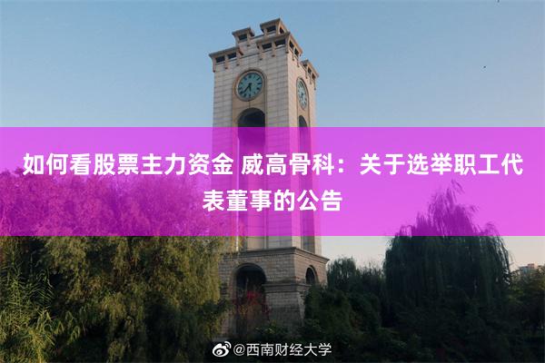 如何看股票主力资金 威高骨科：关于选举职工代表董事的公告