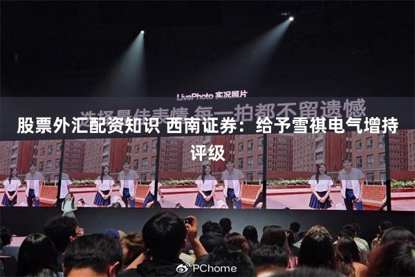 股票外汇配资知识 西南证券：给予雪祺电气增持评级