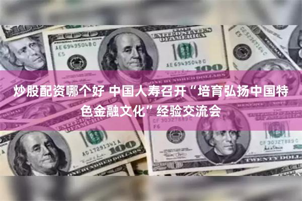 炒股配资哪个好 中国人寿召开“培育弘扬中国特色金融文化”经验交流会